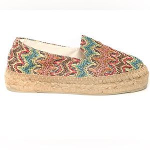 Manebi Women's Rare Multi Raffia Espadrilles Sandals Shoes Size US 10 EU 40